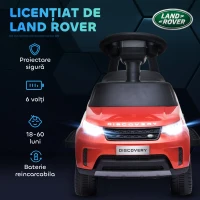 AIYAPLAY Mașinuță Electrică pentru Copii 18 Luni-5 Ani cu Licență Land Rover cu Muzică, USB și MP, 65x43x40 cm, Roșu(m-5)