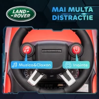 AIYAPLAY Mașinuță Electrică pentru Copii 18 Luni-5 Ani cu Licență Land Rover cu Muzică, USB și MP, 65x43x40 cm, Roșu(m-6)