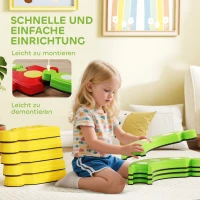 AIYAPLAY Balancebalken für Kinder, interaktives Gestell, rutschfest, Kunststoff, Bunt(m-8)