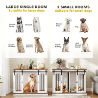 PawHut Dog Crate Furniture for Large Dogs, Double Dog Cage for Small Dogs(m-8)