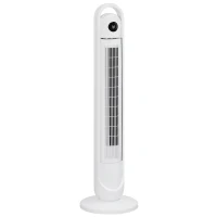 HOMCOM Ventilateur colonne 55W 3 vitesses, télécommande, minuterie 24h, oscillant, mode veille, blanc(m-10)