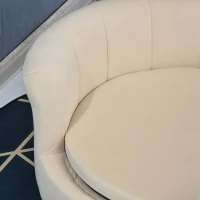 PawHut Canapea Tapițată pentru Câini cu Spătar și Pernă Detașabilă, Culcuș pentru Pisici de Interior, 65x64x37 cm, Crem(m-9)