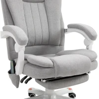 Vinsetto Massage Sessel, Bürostuhl, Gaming Stuhl, Polyester, Schaumstoff, Nylon, Grau, 66 x 63 x 107-115 cm(m-9)