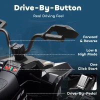 AIYAPLAY Quad Eléctrico para Niños, Quad Eléctrico de 24V con 4 Ruedas, Faros, Puerto USB, Función MP3, 6,5 km/h, 3-8 Años(m-5)