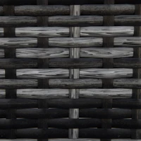 Outsunny Outdoor PE Rattan Footstool, Patio Wicker Ottoman with Cushion, for Backyard Garden Poolside Living Room 50 x 50 x 35 cm, Grey(m-8)