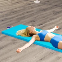 SPORTNOW Faltbare Gymnastikmatte 5 cm Dicke mit Tragegriffen und Tasche für Yoga Aerobic Blau(m-5)