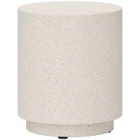 HOMCOM Beistelltisch in Beton-Optik 37 cm x 37 cm x 43 cm Anorganisches Erz-Pulver Grau(m-1)