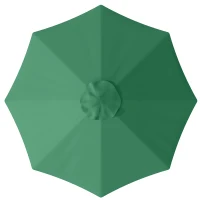 Outsunny Telo di Ricambio per Ombrellone da 3 m a 8 Stecche, Poliestere Anti UV 50+, Verde(m-10)