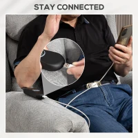 HOMCOM Velvet-Feel Electric Riser Recliner Chair - Grey(m-8)