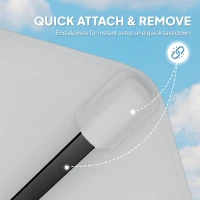 Outsunny 3 m Replacement Parasol Canopy with Top Vent, UPF 50+ Garden Parasol Replacement Canopy, 8 Rib Parasol Cover Replacement Fits Various Frames, Cream(m-7)