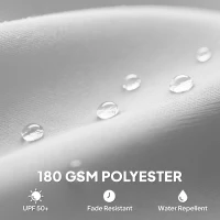 Outsunny 3 m Replacement Parasol Canopy with Top Vent, UPF 50+ Garden Parasol Replacement Canopy, 8 Rib Parasol Cover Replacement Fits Various Frames, Cream(m-6)