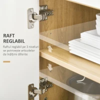 Homcom Dulap Microunde – Cu Sertar & Raft, Spatiu Organizare Bucatarie(m-5)