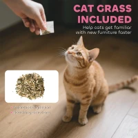 PawHut Cat Scratching Board, 2-in-1 Cardboard Cat House and Hideaway for Indoor Cats, Pink(m-6)