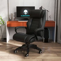 Vinsetto High Back Executive Office Chair 6- Point Vibration Massage Extra Padded Swivel Ergonomic Tilt Desk Seat, Black(m-2)
