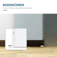 HOMCOM gedeeltelijk gesatineerde glazen schuifdeur(m-5)