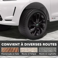 AIYAPLAY Voiture électrique pour enfants Land Rover Discovery Sport, 12V avec télécommande, lumières LED, pour 3-6 ans, blanc(m-8)