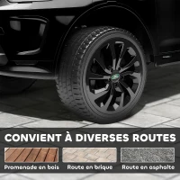 AIYAPLAY Voiture électrique pour enfants Land Rover Discovery Sport, 12V avec télécommande, lumières LED, pour 3-6 ans, noir(m-8)