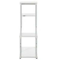 Outsunny Scaletta Portavasi a 4 Livelli per Interni ed Esterni in MDF e Acciaio, 50.5x24x81 cm, Bianco(m-7)