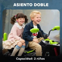 AIYAPLAY Quad Eléctrico para Niños de 3-8 Años 24V con 2 Motores Velocidad hasta 6,5 km/h Ruedas con Suspensión Verde(m-5)