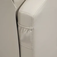 HOMCOM Poltrona de Massagem Reclinável com 2 Zonas de Massagem 8 Programas e 5 Níveis de Intensidade 68x88x98 cm Creme(m-13)