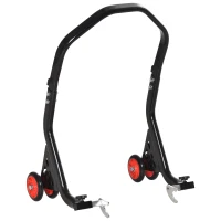 DURHAND Cavalletto Alzamoto Posteriore Universale e Regolabile Cavalletto Spostamoto per Moto Sportive Fino 200kg Nero(m-10)