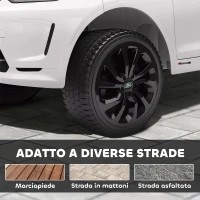 AIYAPLAY Macchina Elettrica per Bambini a Licenza Land Rover con Fari, Clacson e Cintura,106x65.5x51 cm, Bianco(m-8)