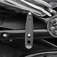 PawHut Carrinho de animais de estimação dobrável com rodas Correias de segurança e cesto de armazenamento 109,5x57,5x106,5 cm Cinza e preto(m-19)