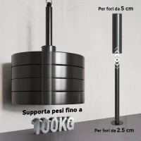 SPORTNOW Pulley Machine Home Gym e Puleggia LAT Machine, Attacco per Dischi Pesi Universali e Accessori(m-7)