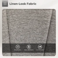 HOMCOM Set of Two Relaxed Tub Bar Stools - Grey(m-5)