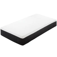 HOMCOM Ergonomiczny materac, pianka pamięciowa, 7-strefowe wsparcie, sprężyny kieszeniowe(m-10)