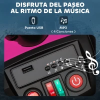 AIYAPLAY Quad Eléctrico para Niños de 3-8 Años 24V con 2 Motores Velocidad hasta 6,5 km/h Ruedas con Suspensión Rosa(m-8)