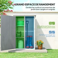 Outsunny Armoire abri de Jardin Remise pour Outils Bois de Sapin pré-huilé Toit bitumé incliné - Grande Porte verrouillable loquet - 2 étagères - dim. 75L x 56l x 115H cm(m-4)