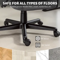 HOMCOM Silla de Oficina Acolchada con Cojín Lumbar y Reposacabezas, Ajustable en Altura, con Ruedas, Gris(m-4)