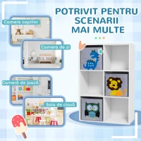 ZONEKIZ Organizator pentru Jucarii, Dulap de Depozitare cu Trei Sertare din Material, Raft Organizator, 61,8x29,9x91,5 cm, Alb(m-8)