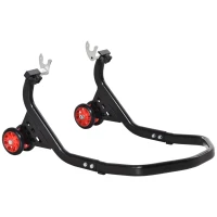 DURHAND Cavalletto Alzamoto Posteriore Universale e Regolabile Cavalletto Spostamoto per Moto Sportive Fino 200kg Nero(m-1)
