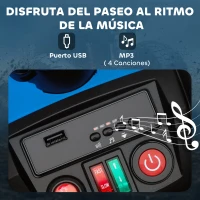 AIYAPLAY Quad Eléctrico para Niños de 3-8 Años 24V con 2 Motores Velocidad hasta 6,5 km/h Ruedas con Suspensión Azul(m-8)
