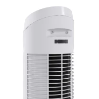 HOMCOM Ventoinha de Coluna 45W Ventoinha de Coluna Silenciosa com 3 Velocidades e Oscilação 70° para Sala Quarto Ø27x75 cm Branco(m-9)
