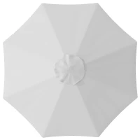 Outsunny 3 m Replacement Parasol Canopy with Top Vent, UPF 50+ Garden Parasol Replacement Canopy, 8 Rib Parasol Cover Replacement Fits Various Frames, Cream(m-10)