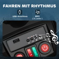 AIYAPLAY Kinderelektrisch quad, 24V Elektrisch voertuig met 4 wielen, koplampen, USB-aansluiting, MP3-functie, 6,5 km/u, 3-8 jaar(m-8)