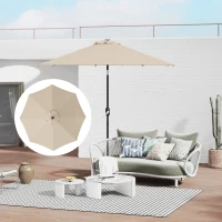 Outsunny Toldo de Substituição para Chapéu de Sol de 3 m Toldo de Reposição para Chapéu de Sol com Ventilação Superior Proteção UV 50+ Caqui(m-8)