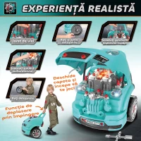 Homcom Atelier Jucarie Camion – Motor & 61 Accesorii, cu Roti si Maner(m-7)