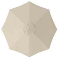 Outsunny Toldo de Substituição para Chapéu de Sol de 3 m Toldo de Reposição para Chapéu de Sol com Ventilação Superior Proteção UV 50+ Caqui(m-11)