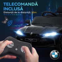 AIYAPLAY Mașină Electrică pentru Copii cu Transport Ușor, Plimbare pe Mașină cu Telecomandă, BMW M4 Licențiat, 108x69.5x51 cm, Negru(m-8)