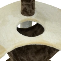 Pom de zgâriat pentru pisici cu acoperire sisal 65x50x153cm crem-cafea(m-4)