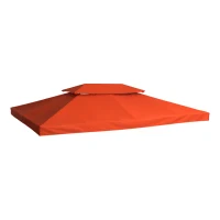 Outsunny Acoperiș de Înlocuire pentru Pavilionuri de Grădină 3x4m Poliester Culoare Cafea(m-7)
