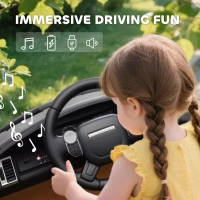 AIYAPLAY Land Rover Discovery Licensed 12V Kids Electric Car with Remote, 4 Wheel Suspension, Slow Start, Lights, Music, Black(m-8)