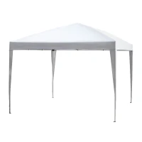 Gazebo Pliabil pentru Grădină Outsunny - Alb, 2.95x2.95m, cu Accesorii Incluse(m-1)