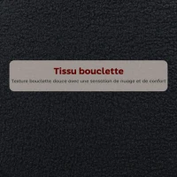 HOMCOM Lot de 2 tabourets de bar en tissu bouclette, chaises de bar avec dossier courbé, repose-pieds, 49x52x95cm, noir(m-5)