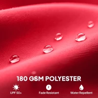 Outsunny 3 m Replacement Parasol Canopy with Top Vent, UPF 50+ Garden Parasol Replacement Canopy, 8 Rib Parasol Cover Replacement Fits Various Frames, Red(m-6)