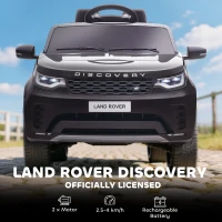 AIYAPLAY Land Rover Discovery Licensed 12V Kids Electric Car with Remote, 4 Wheel Suspension, Slow Start, Lights, Music, Black(m-4)